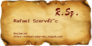Rafael Szervác névjegykártya
